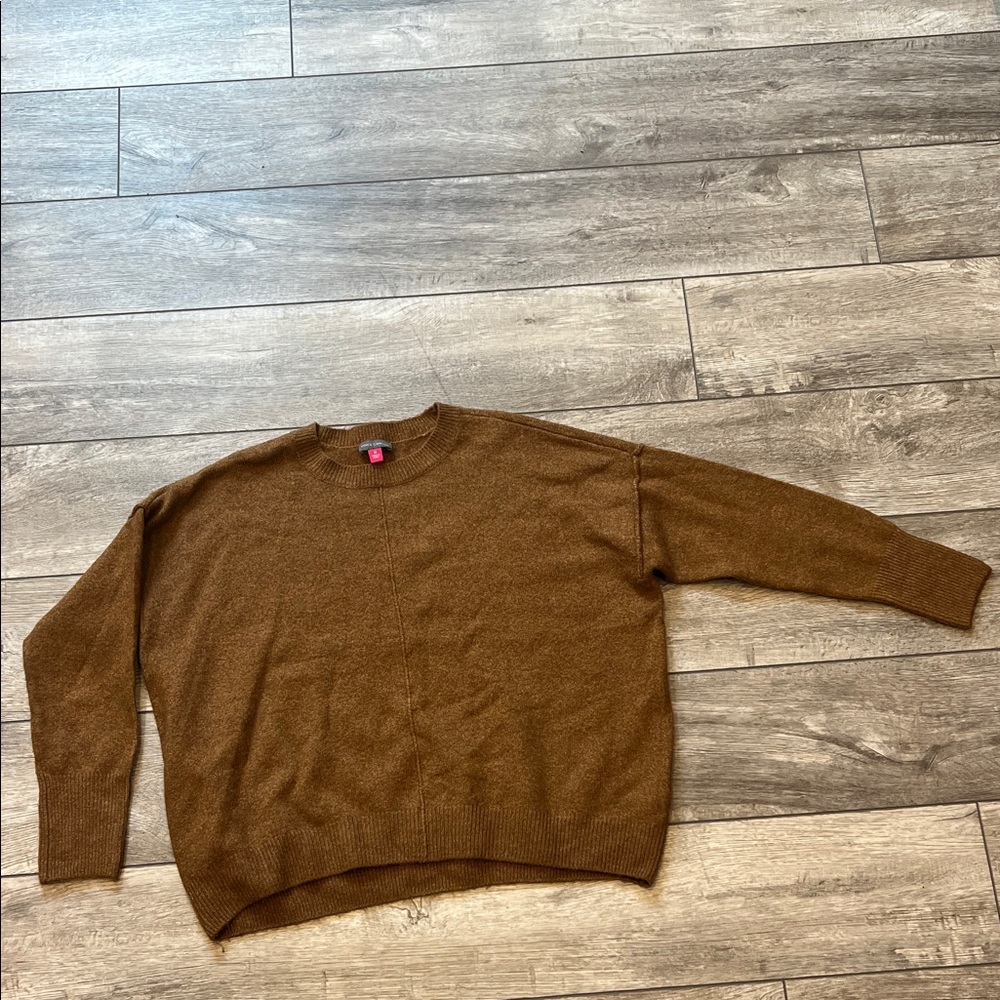 Vince Camuto Women's Tan Crewneck Sweater